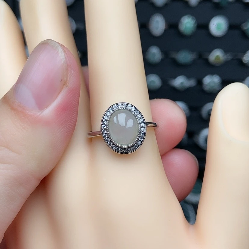 【闪购商品】银S925镶嵌戒指翡翠