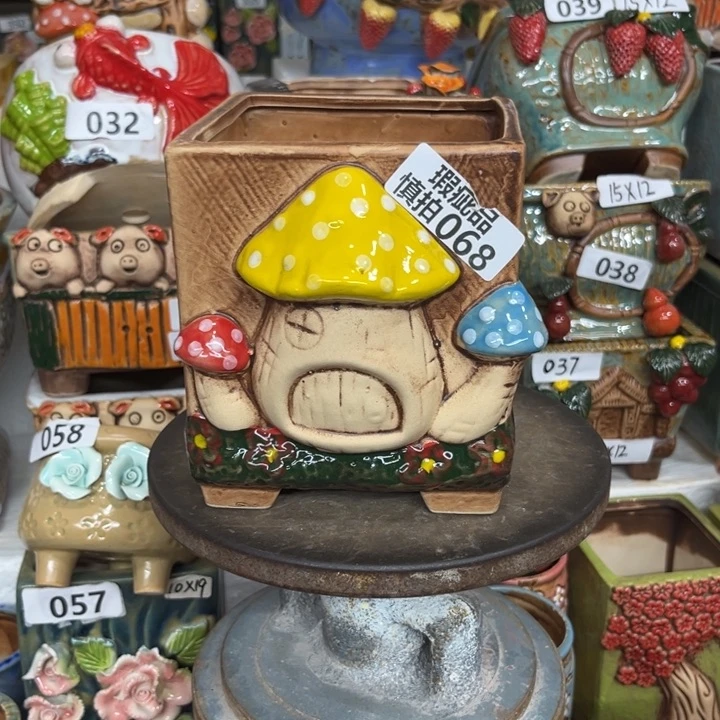 紫砂花盆粗陶材质多肉花盆068