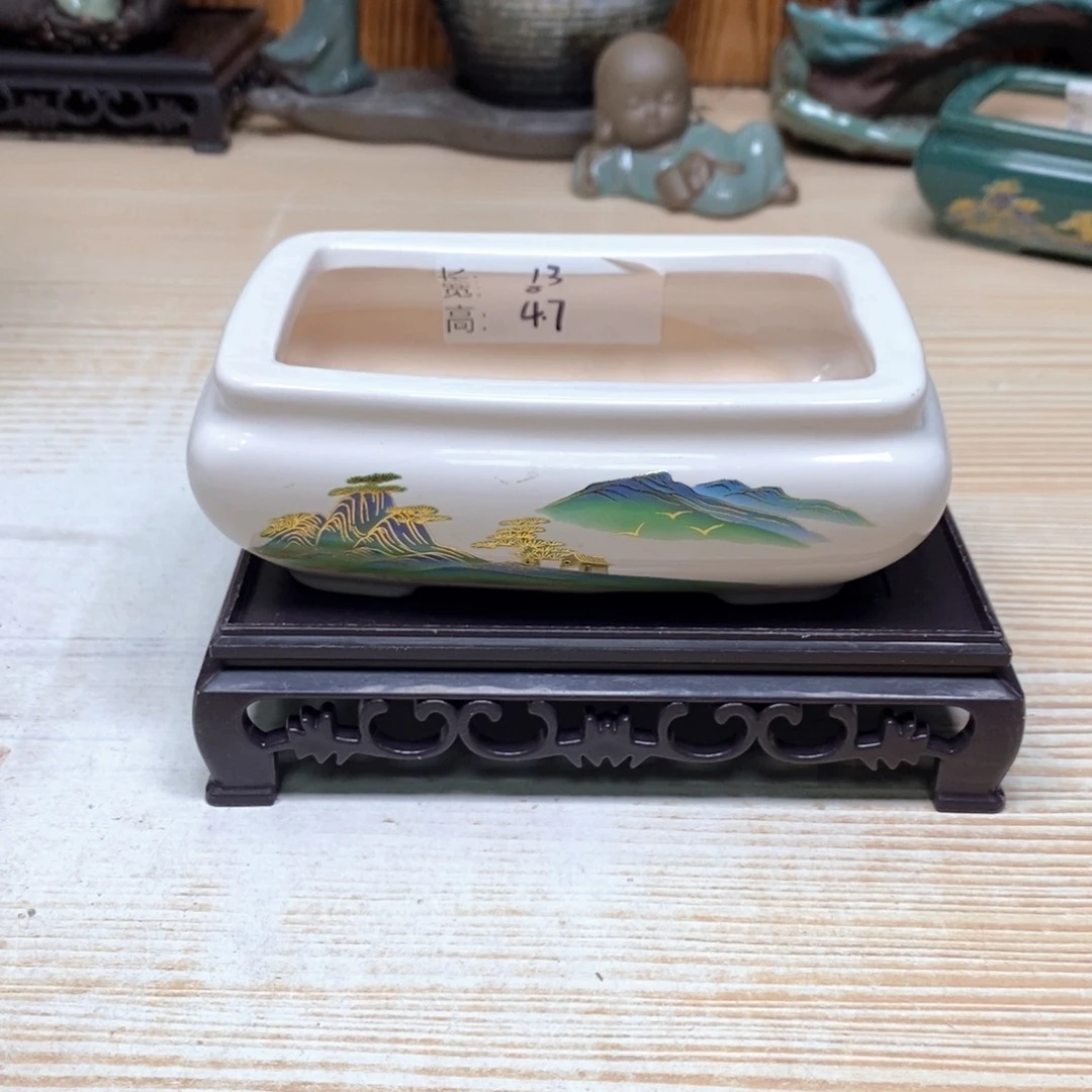 紫砂花盆陶瓷艺术花盆陶瓷