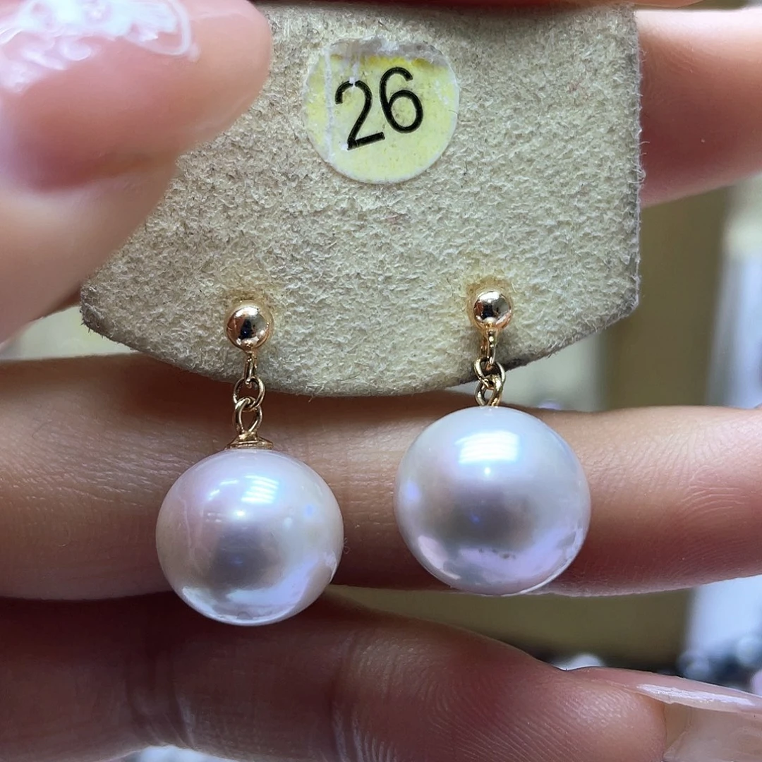 淡水珍珠耳饰银S925镶嵌