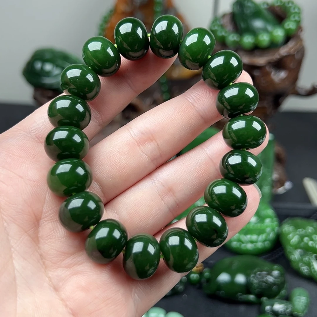 【闪购商品】未镶嵌手链和田玉（碧玉）