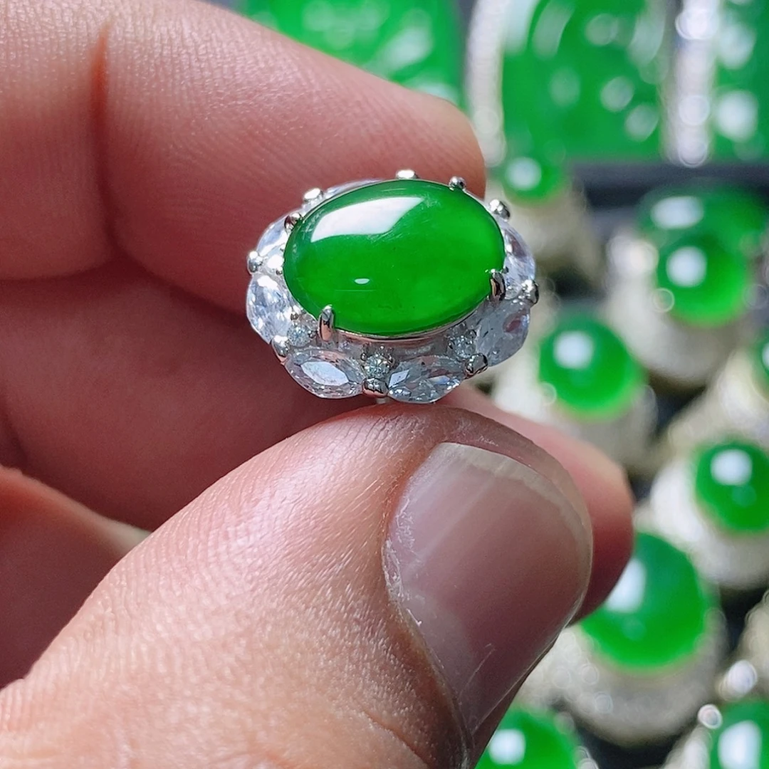 翡翠银S925镶嵌颈饰