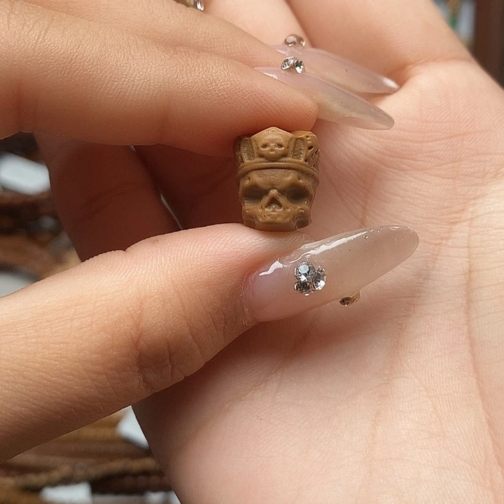 吊坠紫金鼠紫金鼠雕刻骷髅头配件
