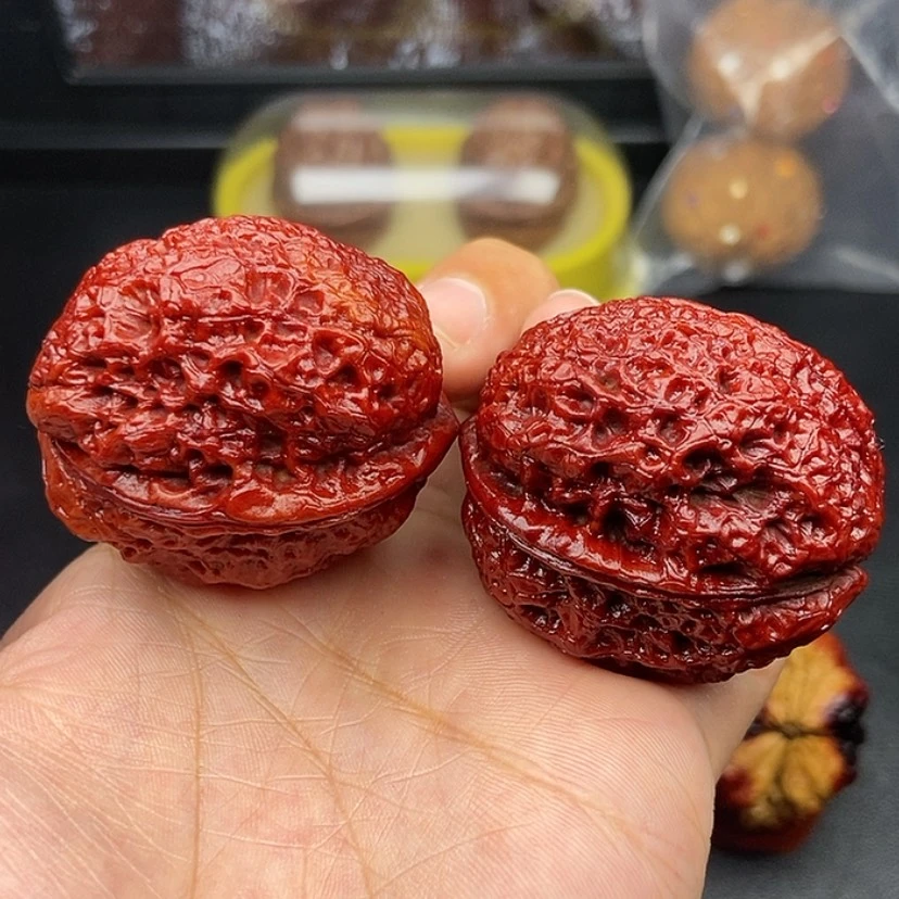 【闪购商品】把件文玩核桃41尺饕餮金蟾56.2克