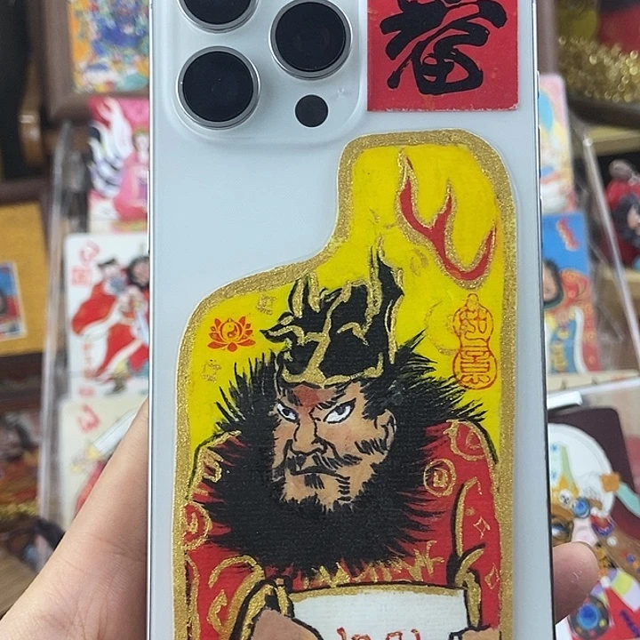 孤品朱砂奎爷来米背贴