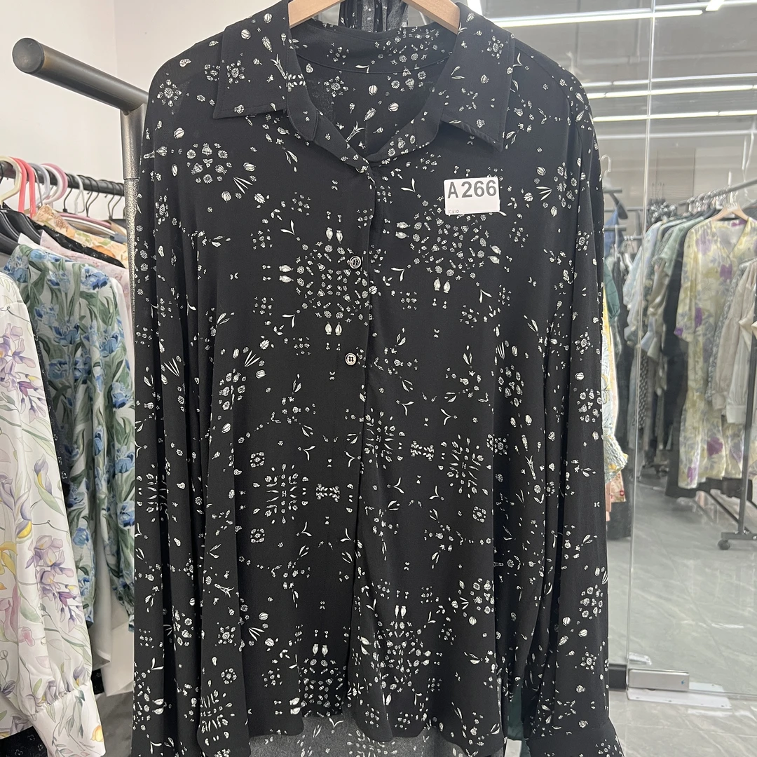 【桑蚕丝成衣】A266，鬼绉飘带上衣，m码