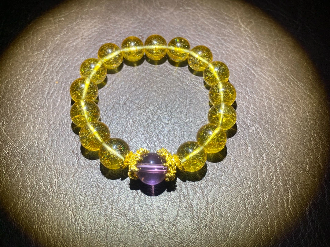 0067黄水晶12mm精品手串yw0067（无礼盒）