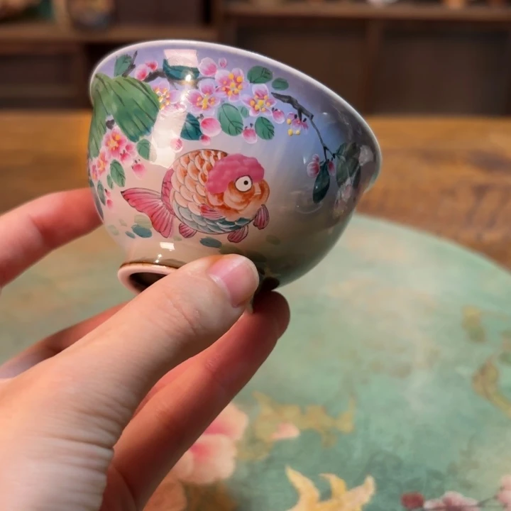 柴烧纯手工手绘陶瓷