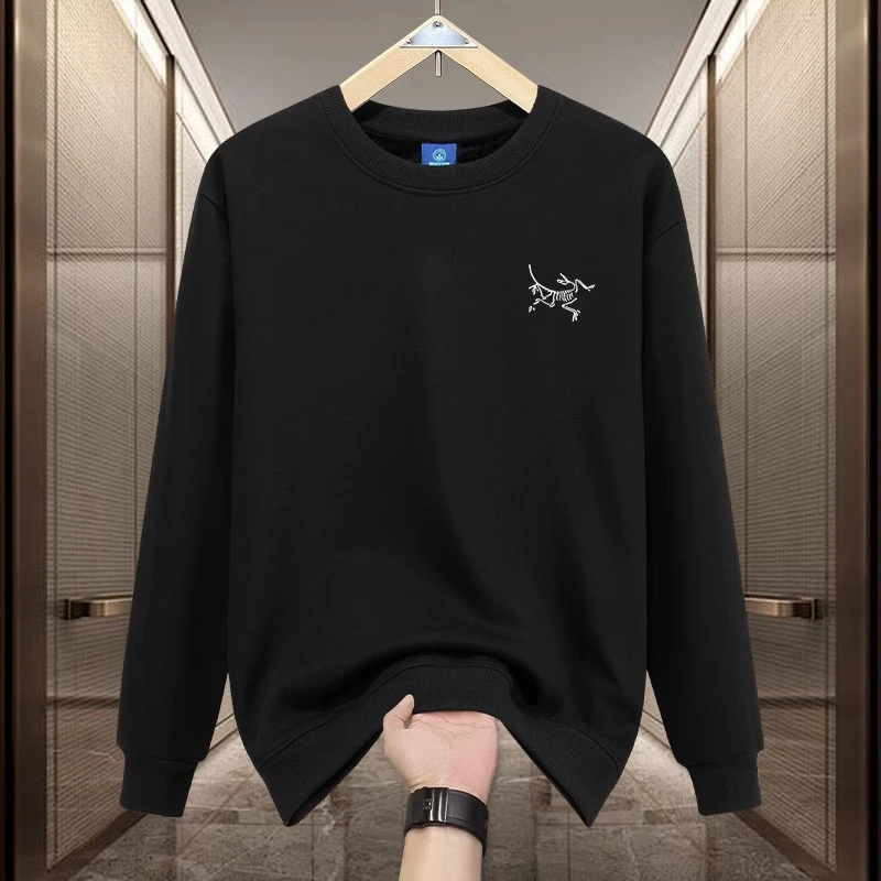 美式潮牌帅气外套秋冬男2025年新款时尚宽松圆领休闲百搭长袖卫衣