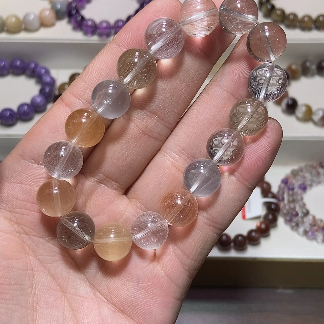 水晶手链未镶嵌彩兔毛12.8