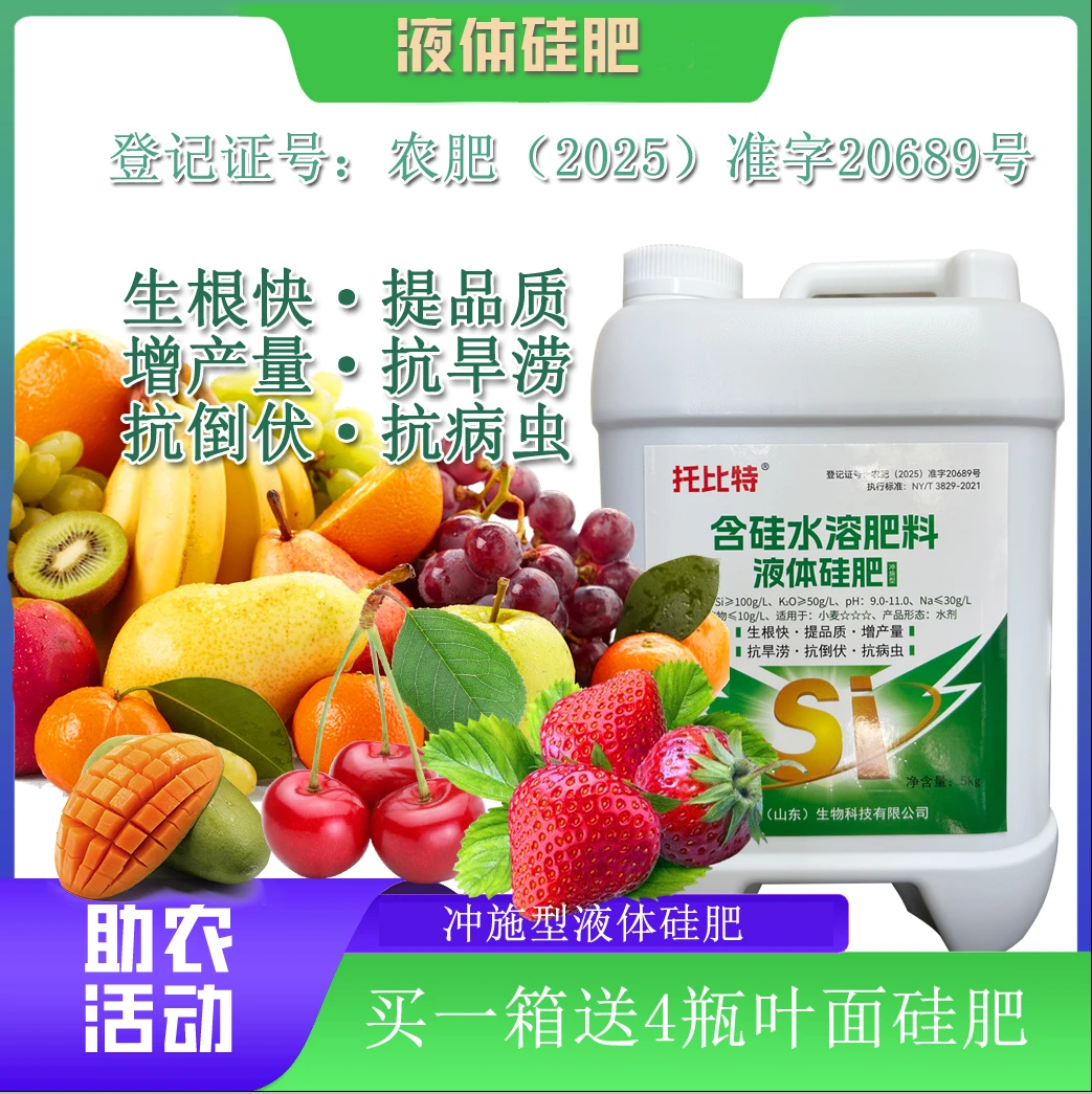 液体硅肥抗虫抗病防裂增加硬度增加果实甜度早上市强生根强根增产