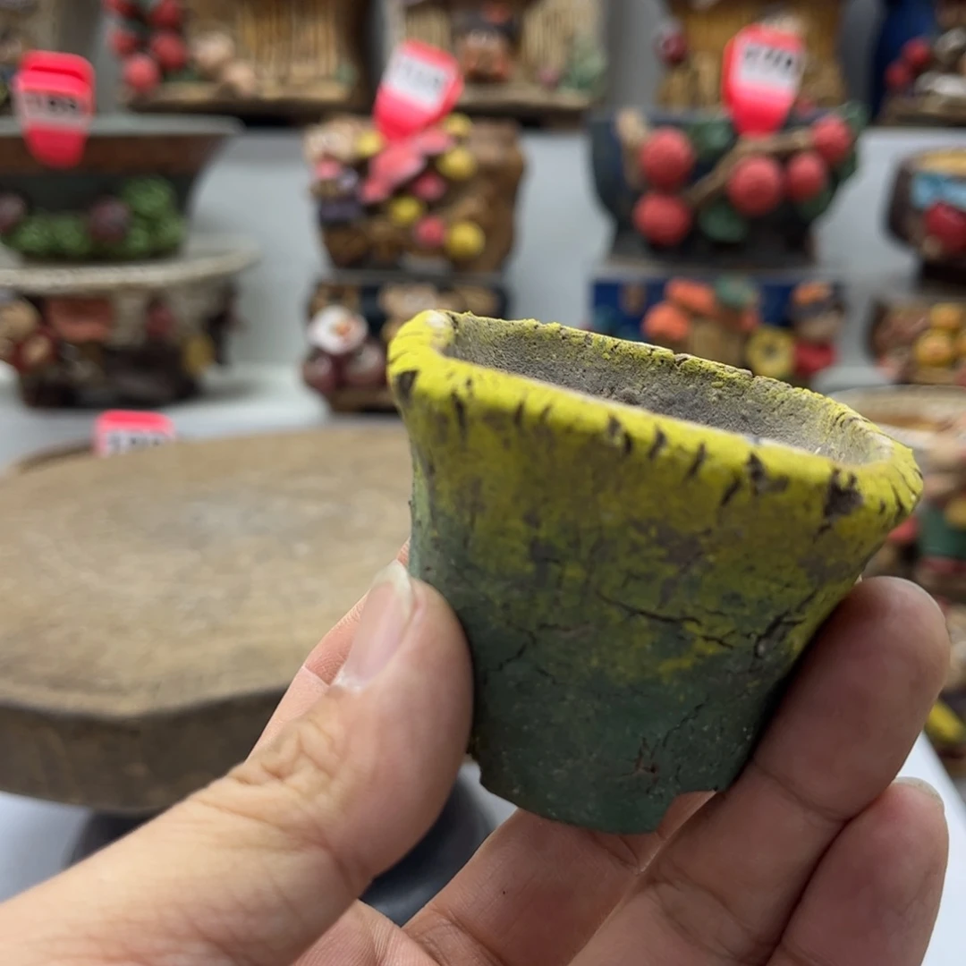 囍***儿花盆青铜瑕疵喜儿