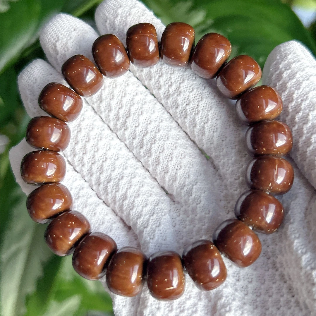 全品精挑孤品红皮老料实心紫金鼠手串尺寸13.5mm