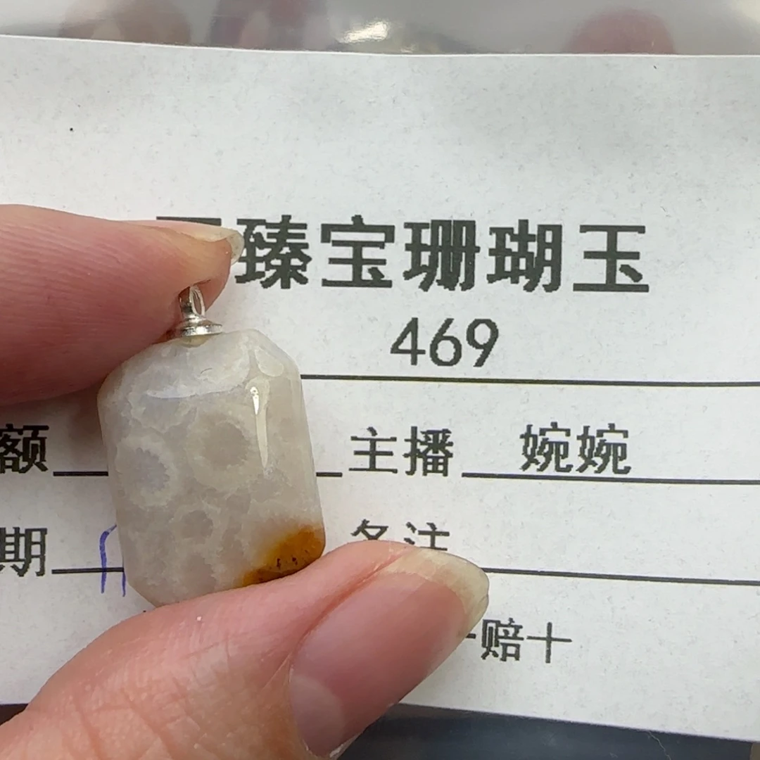 硅化珊瑚（珊瑚玉）未镶嵌吊坠(不含链)