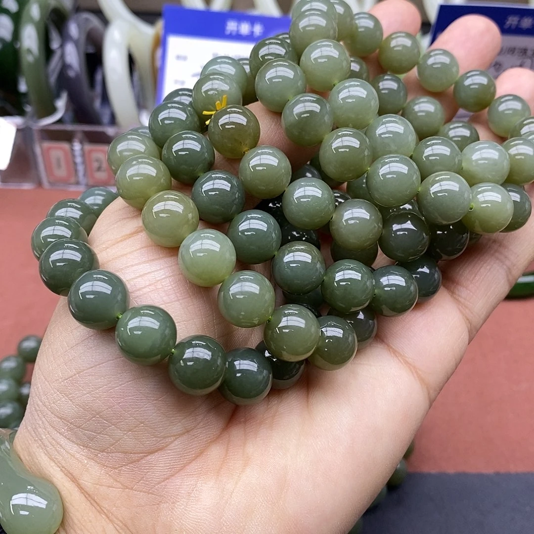 未镶嵌手链和田玉卡12拍一发一