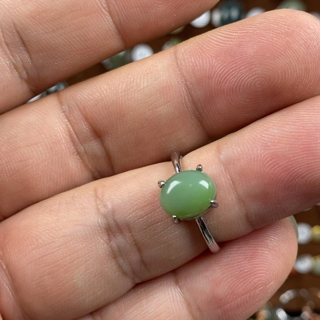和田玉(碧玉)戒指合金