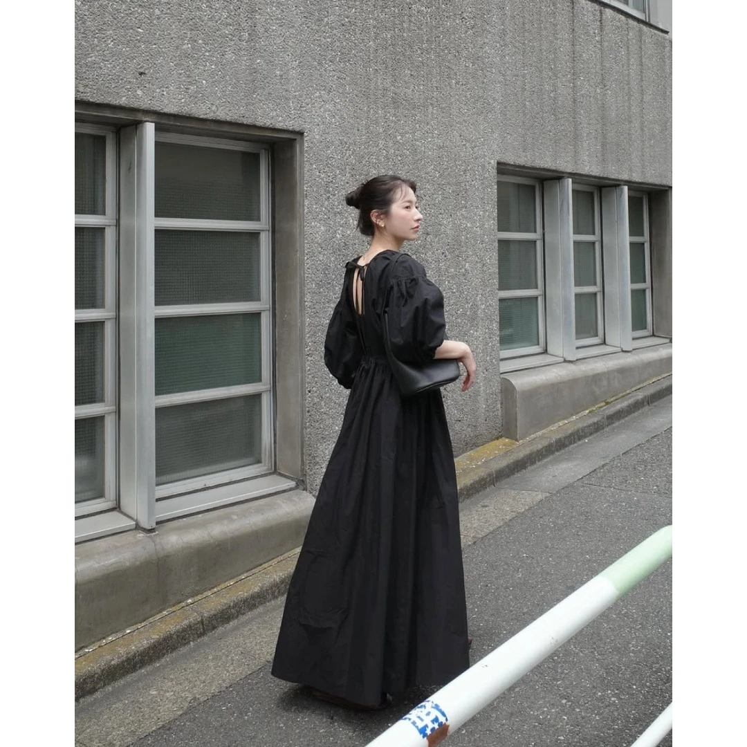 【MonTendre】夏季新款 松本 纯棉泡泡袖宽松设计感时尚复古连衣裙