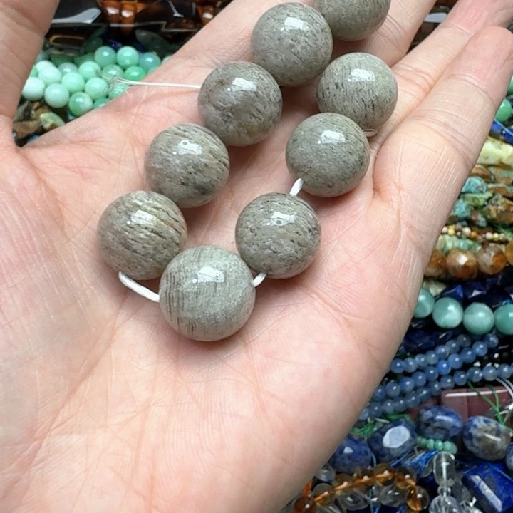 合金玛瑙/玉髓珠宝半成品一颗16mm千层幽灵