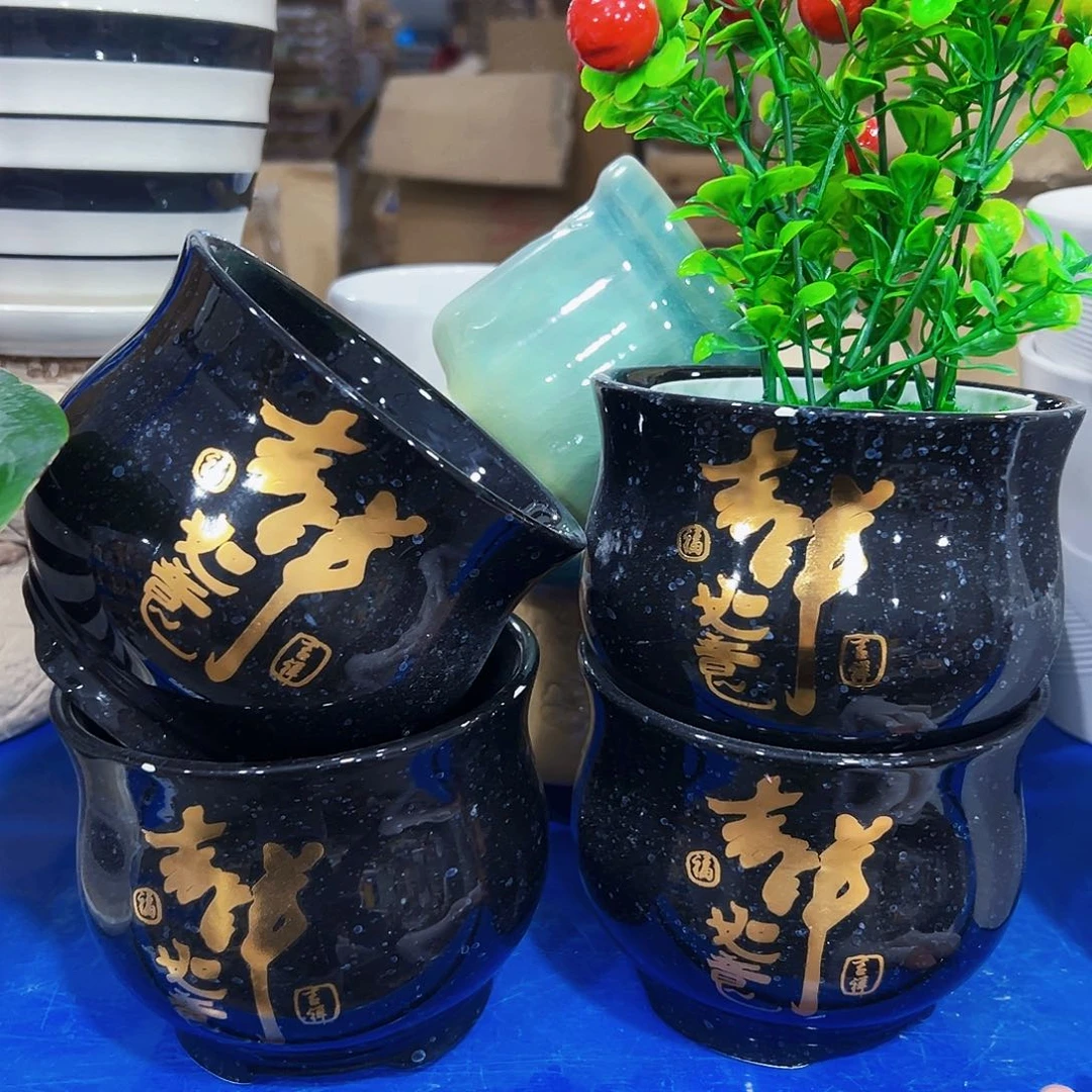 有孔外贸尾尾单陶瓷花盆凑单10米包邮