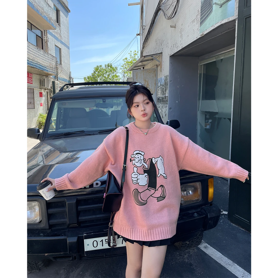 【现现专场】大码女装秋冬款慵懒风软糯毛衣胖mm减龄漂亮针织上衣