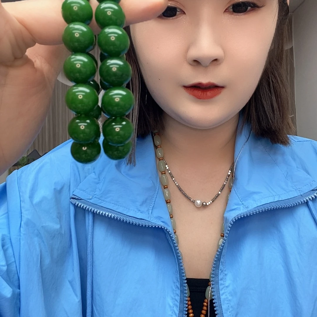 未镶嵌蛇纹石玉手链