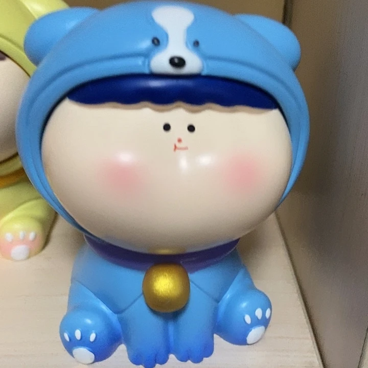 树脂福利大抢购蓝色树脂铃铛狗