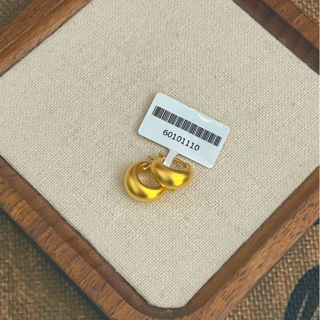 【小鹏黄金】足金999古法水滴耳饰 2.28  1.9