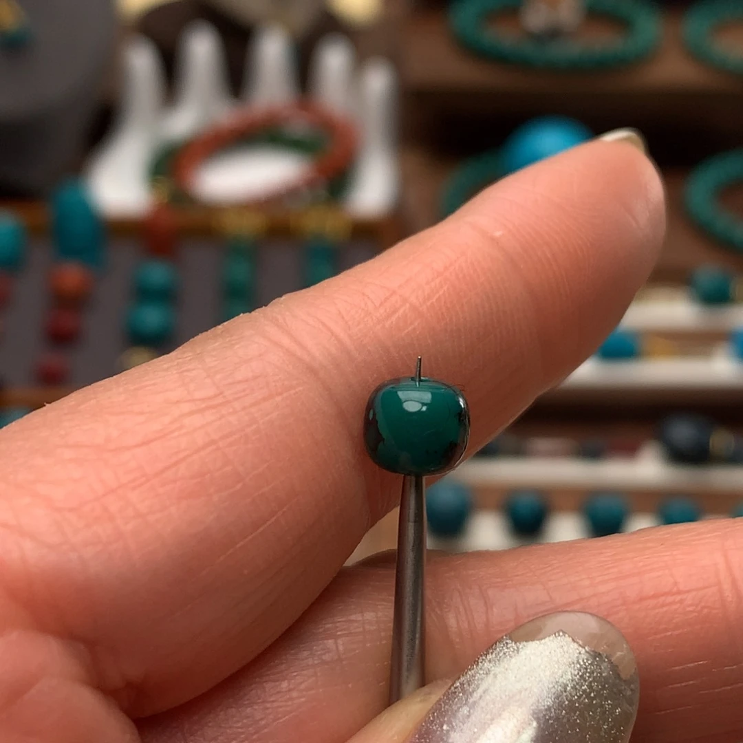 绿松石未镶嵌配饰直径7mm