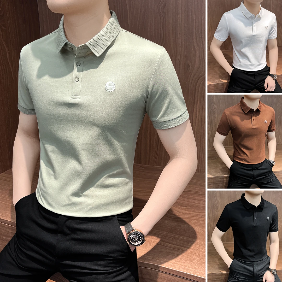 刺绣polo衫男款短袖爆款2025新款商务男装夏季高级感半袖男士T恤