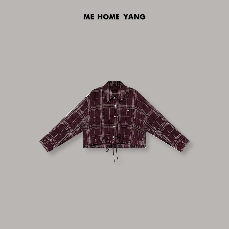 ME【细线格纹外套】夏季显瘦时尚新款女装百搭外套MEQS5360