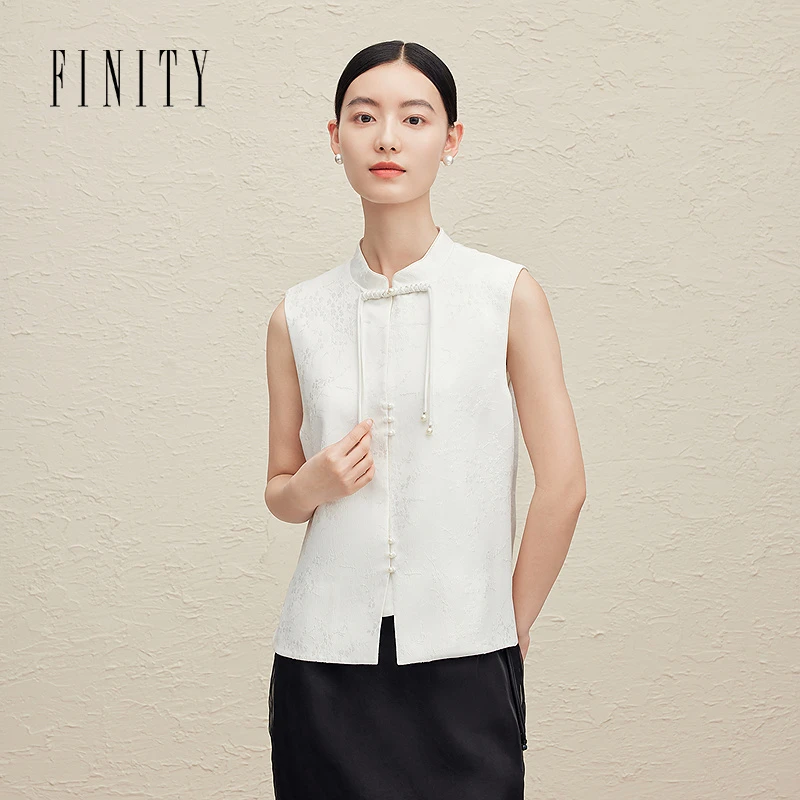 【粉丝专享】FINITY 新款中国风马甲气质休闲时尚复古 F21X7B10O5