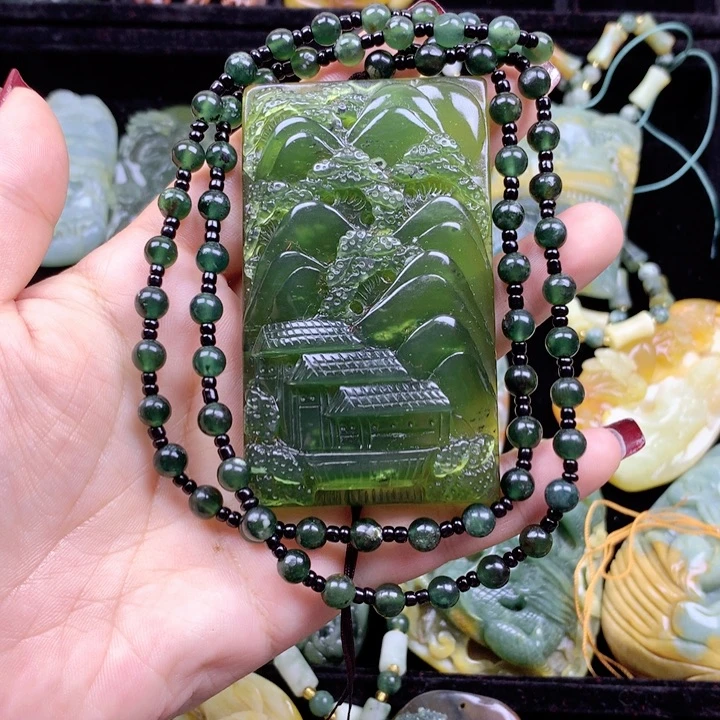 岫玉挂坠未镶嵌我*板