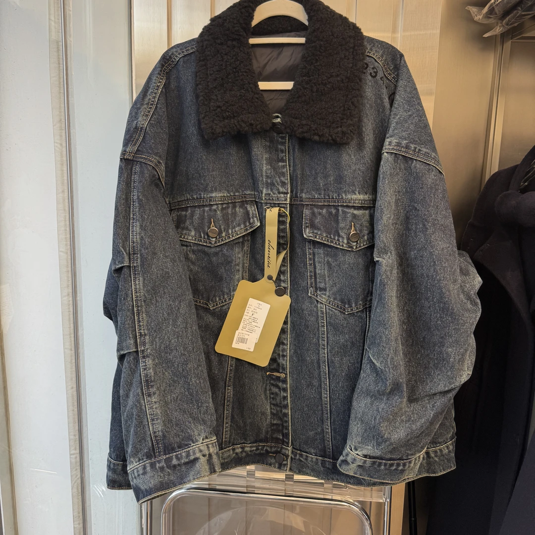 BBL计师款咖领羽绒牛仔外套S570