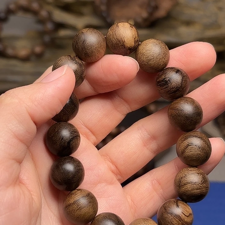沉香手串越南芽庄白棋楠帝王瘤疤1.4