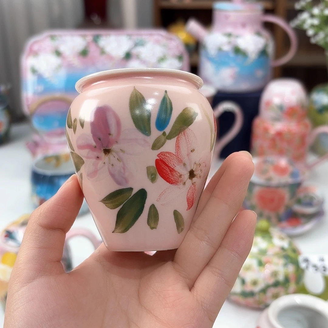 景德镇手绘高温釉下彩陶瓷茶具