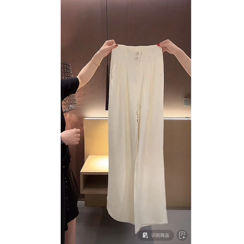 （大福利）高腰半松紧百搭阔腿裤K30773