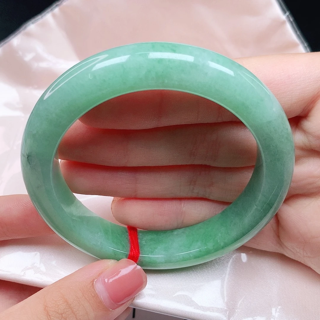 翡翠未镶嵌手镯56圈00118