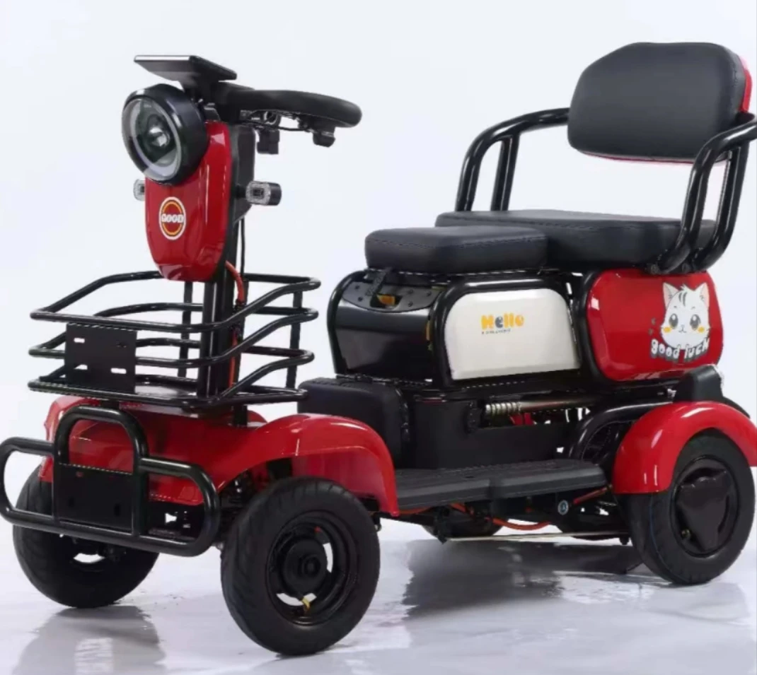 新款电动四轮车老年代步车接送孩子日常代步防侧翻安全车