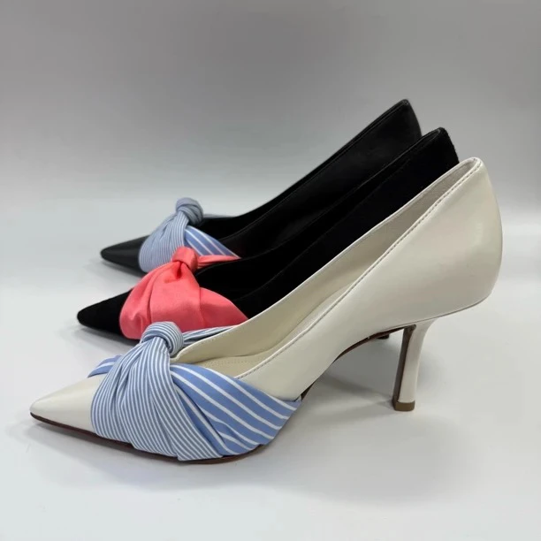 003 Lu 女三色 蝴蝶结 高跟单鞋款