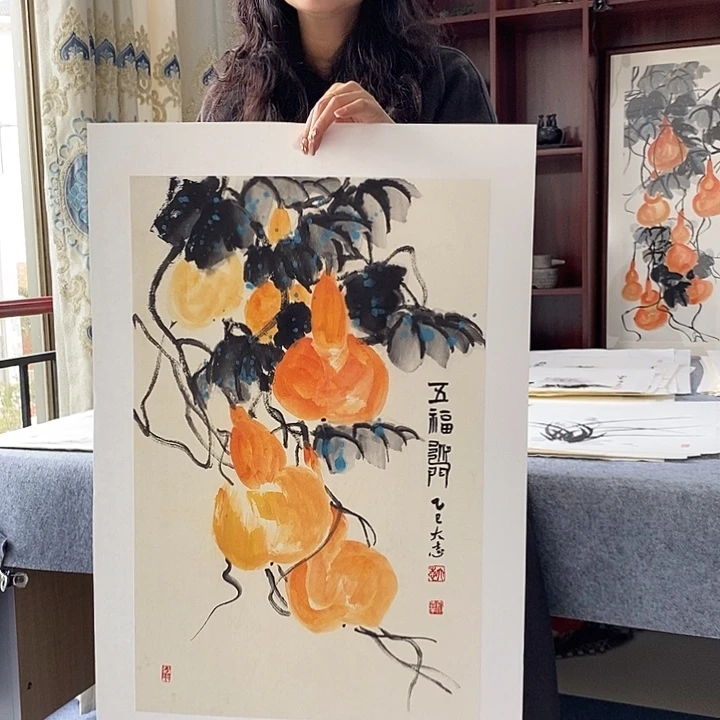 国画纯手绘国画写意作品43*63