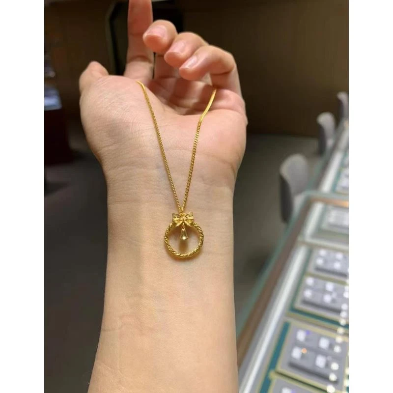 吊坠足银 款式蝴蝶结铃铛镂空吊坠首饰