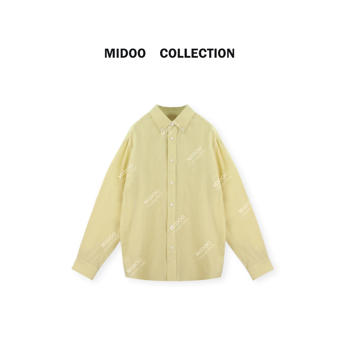 MIDOO ‘春日明媚’莱赛尔老钱风百搭棉麻衬衫