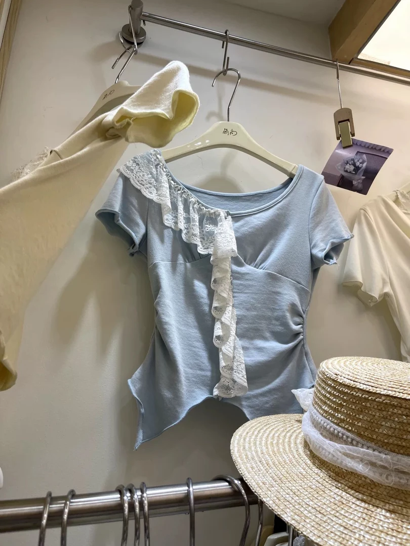 （001～100）常规款圆领T恤ins女士设计师打底衫轻奢网红修身