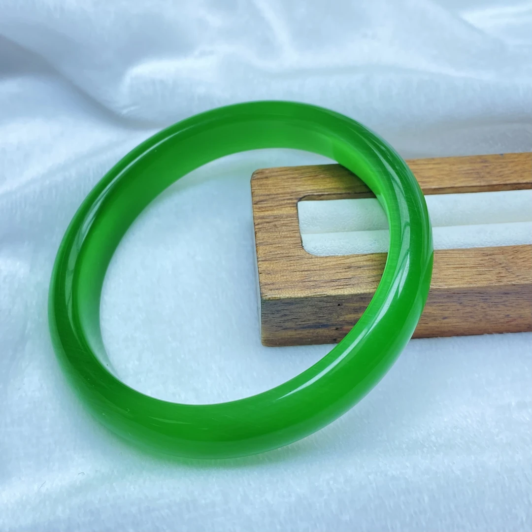 手镯 Q绿色猫眼闭口手镯多样性发一件45090