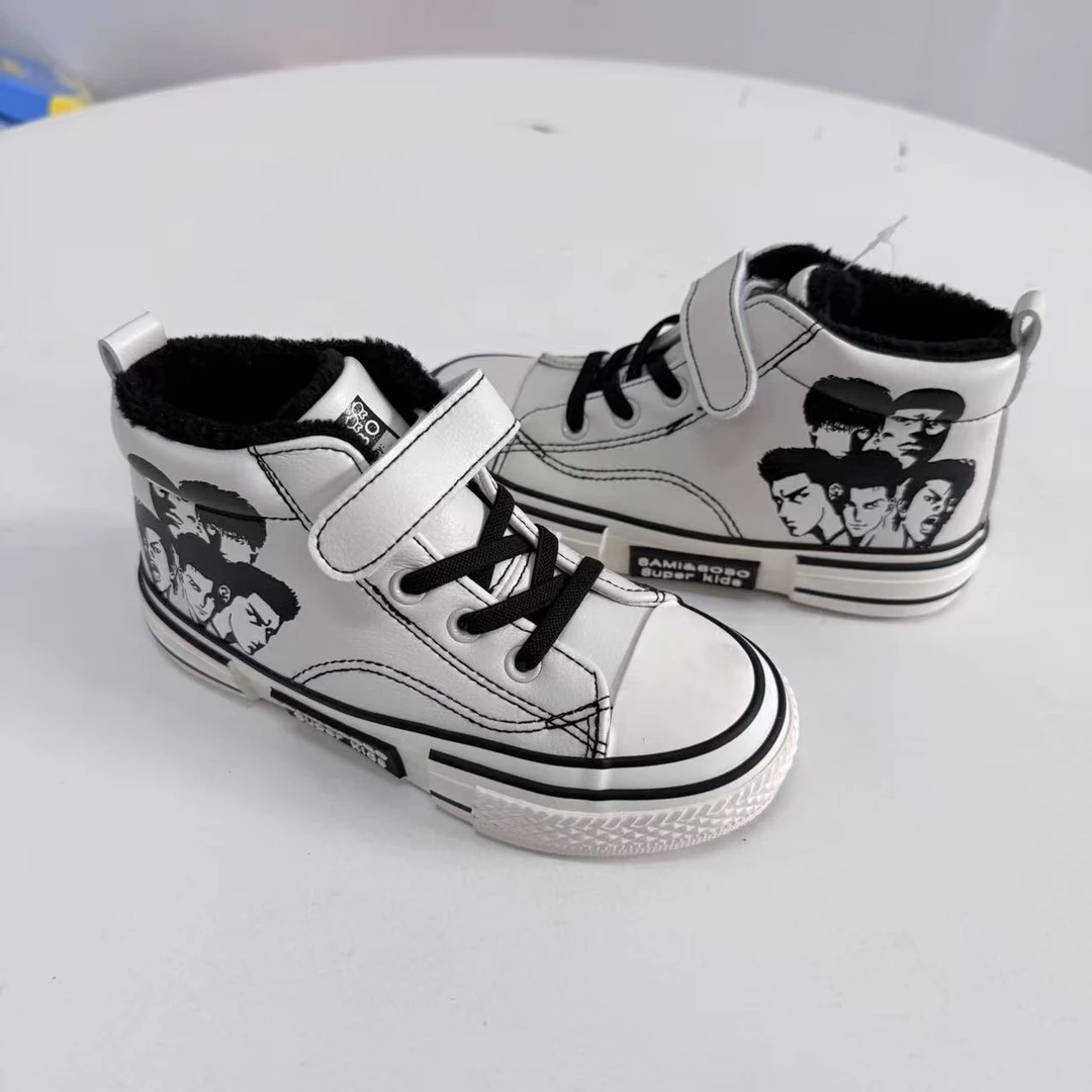 1399儿童秋季新款女童鞋子高帮板鞋防滑软底休闲鞋