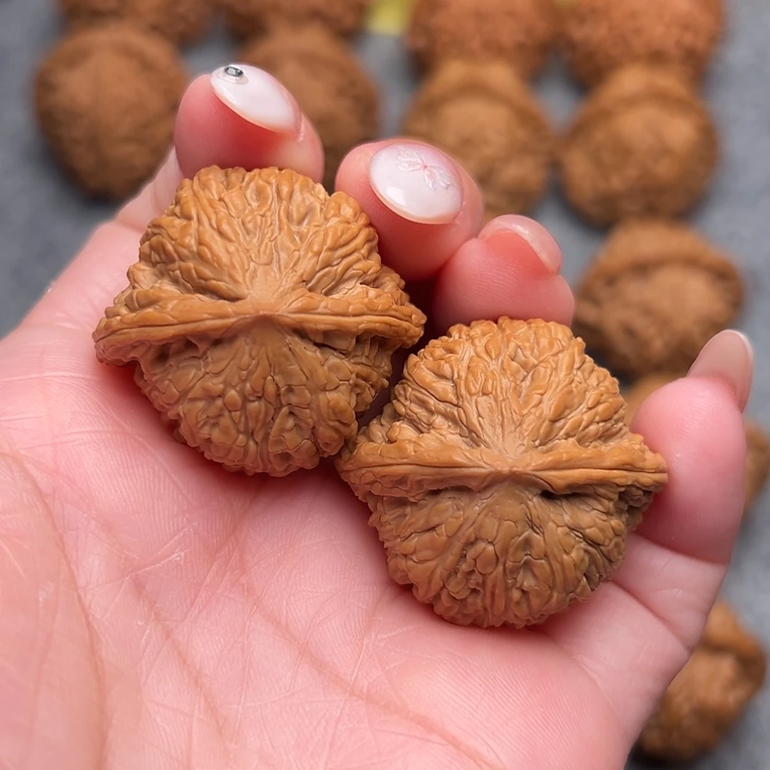 把件文玩核桃精品满肉红宝石34+全品