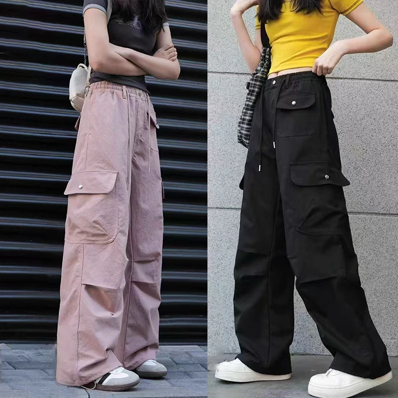 女童初中生裤子秋季工装裤宽松2025新款儿童宽松洋气休闲裤百搭潮