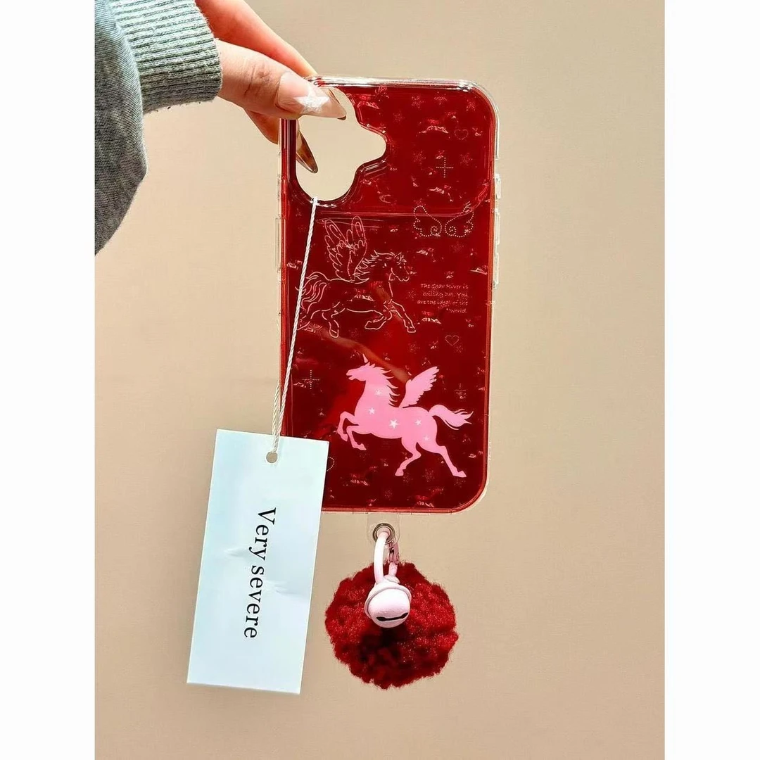 诚星泽蝴蝶结飞马适用苹果17Pro手机壳iPhone15/16新款14全包13软