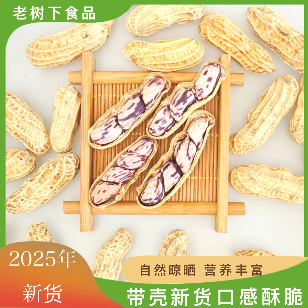 带壳大颗粒净重发货七彩花生水煮咸香酥脆水煮工艺特产休闲零食