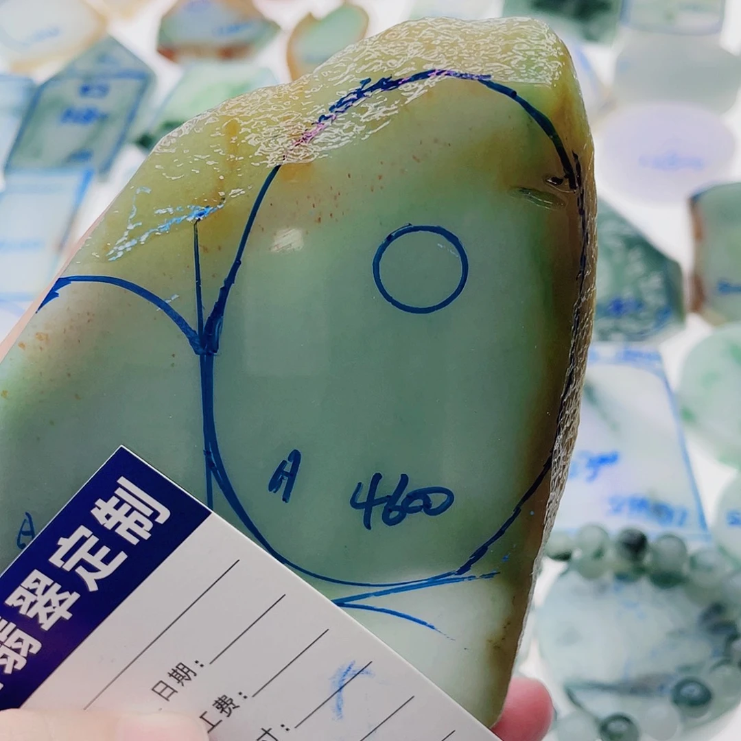 定制翡翠未镶嵌如***盆定制
